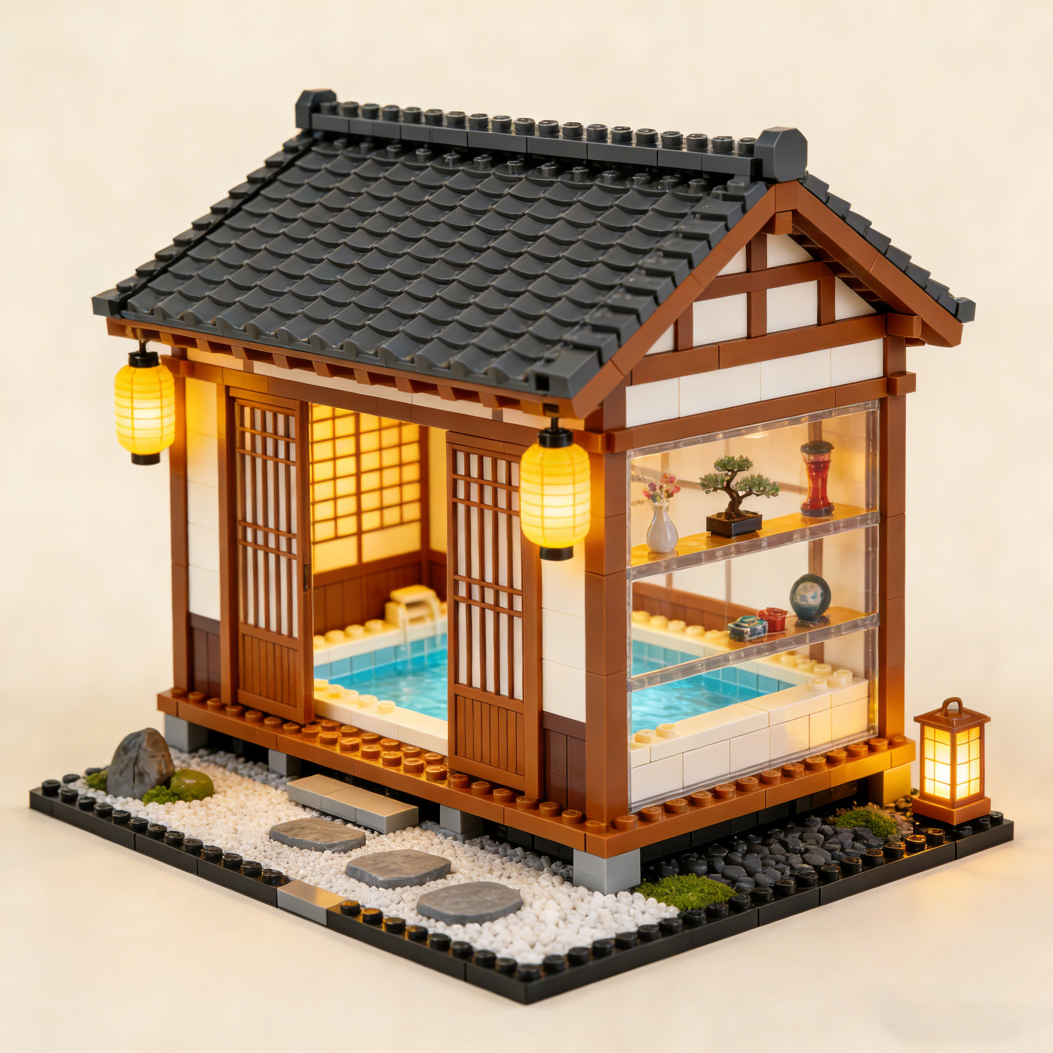 Hot Spring House Building Set